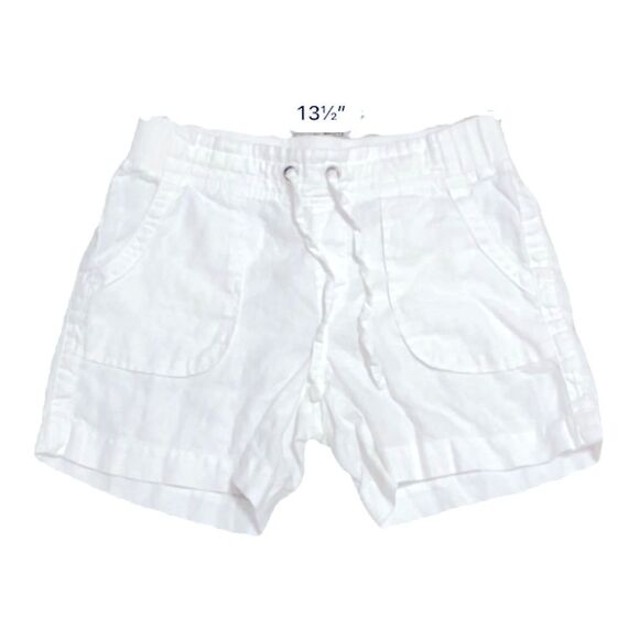 Athleta Women’s White Linen Cabo Drawstring Shorts Size 4 - Picture 4 of 7